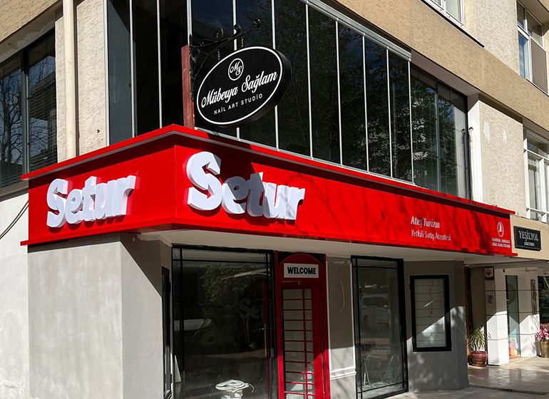 Setur Şube Cephe Tabelası