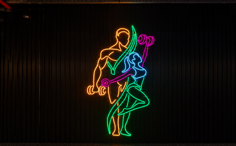 Spor Salonu İçin Özel Tasarım Neon LED Tabela