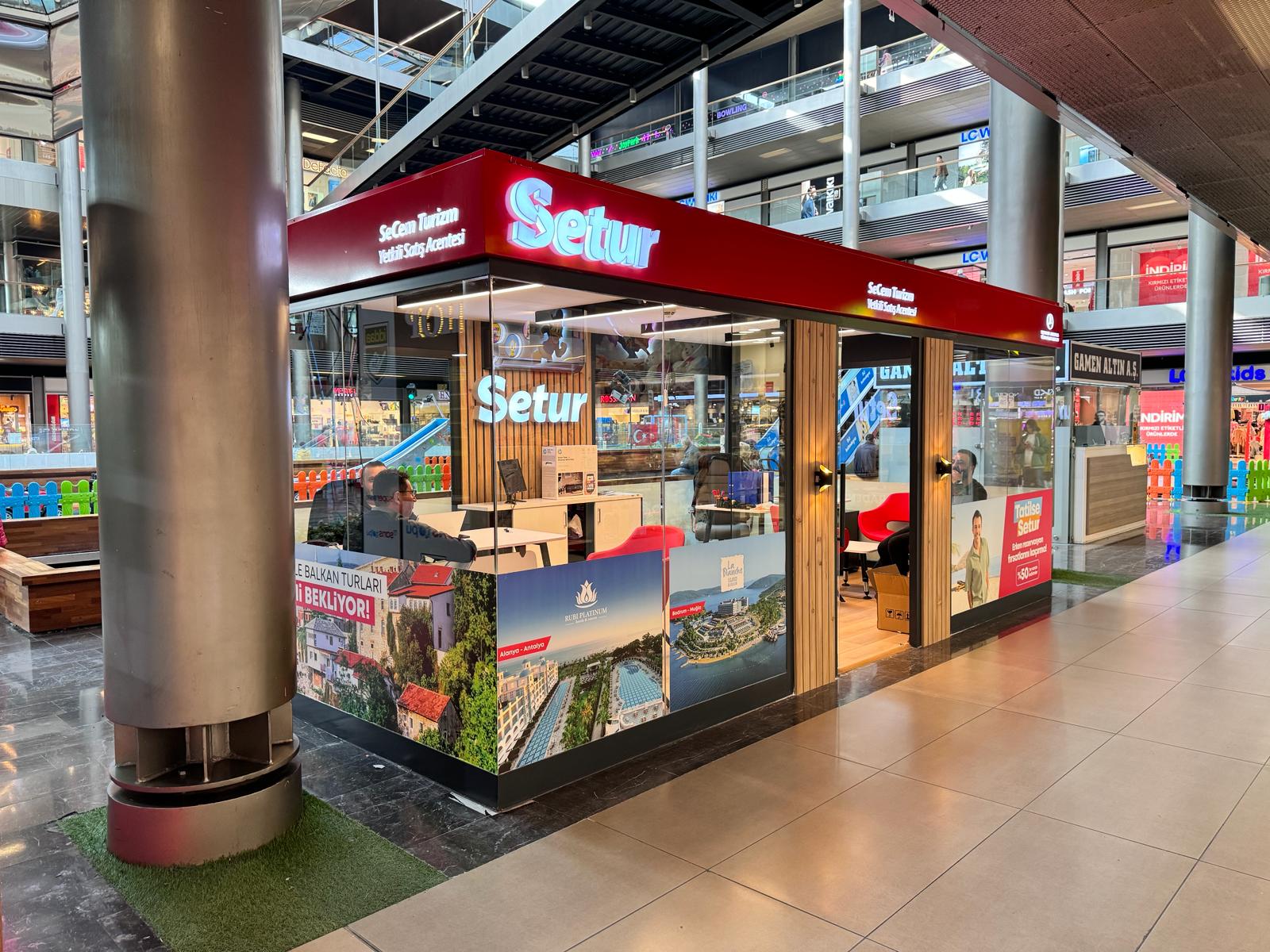 Seçem Tour – Kiosk im Pelican AVM – uygulama sonrası